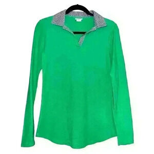Holly Hound Size XS 100% Cotton Made in the‎ USA Shirt Gingham Collar